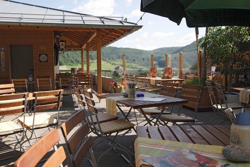 Akzent Hotel Hoehenblick Muehlhausen im Taele ร้านอาหาร รูปภาพ